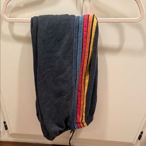 Aviator Nation 5 stripe sweats charcoal gray